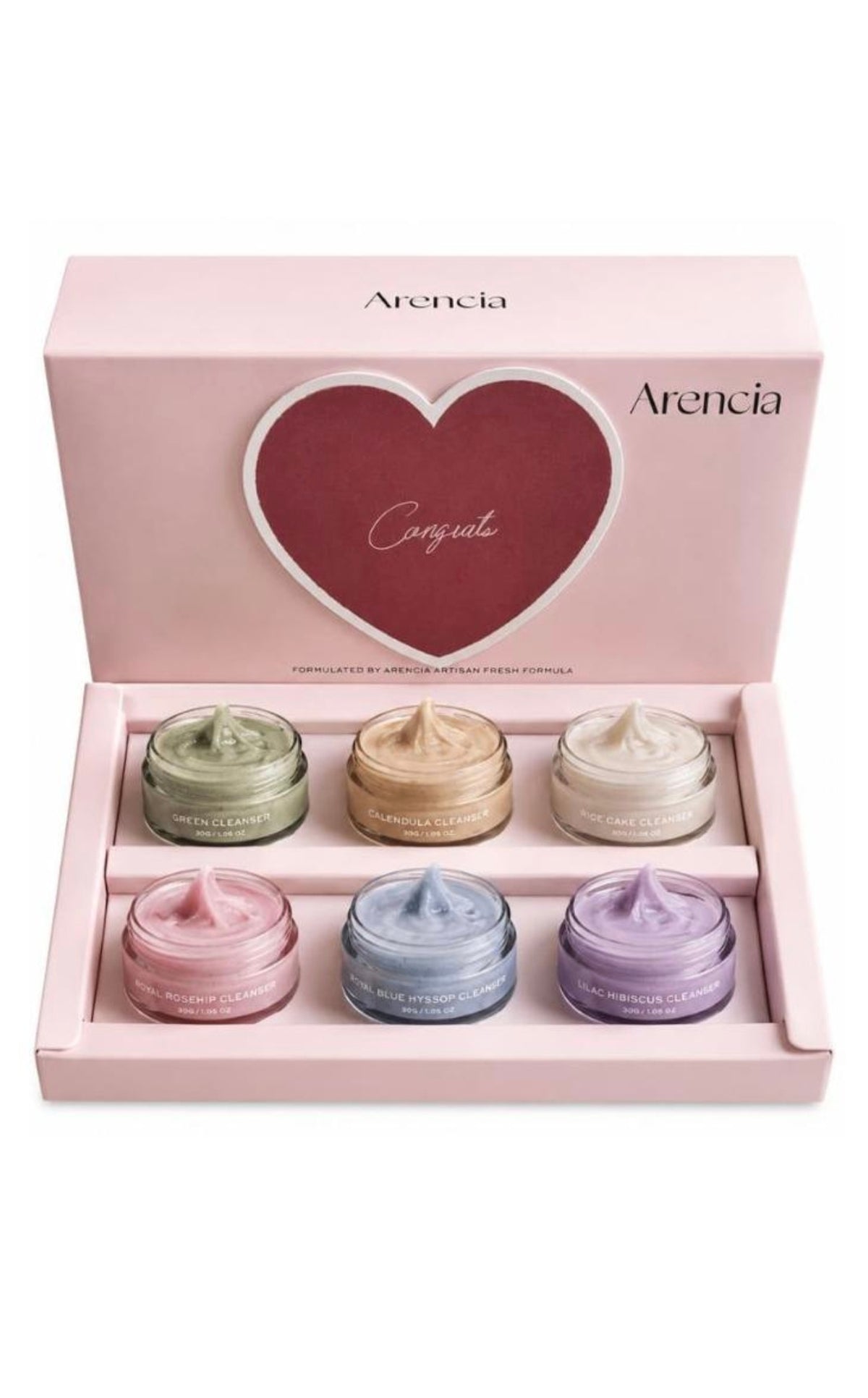 Arencia – Fresh Cleansers for a Fresher Day Kit, 15g x 6 jars