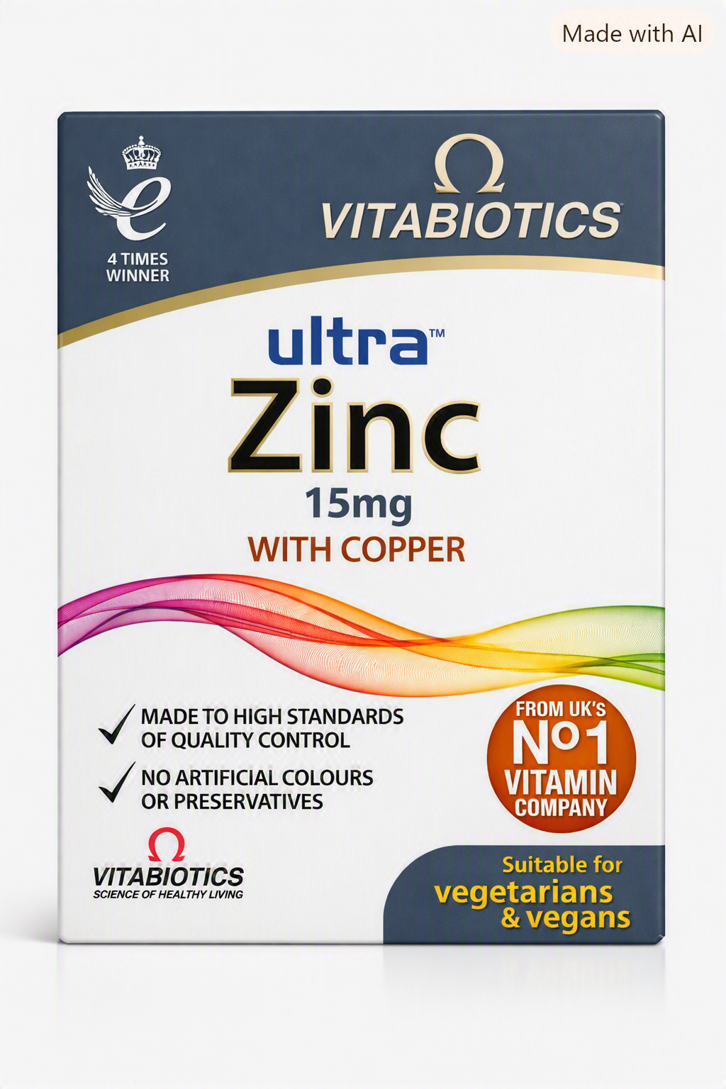 Vitabiotics – Ultra Zinc with Copper 15mg, 60 Tablets