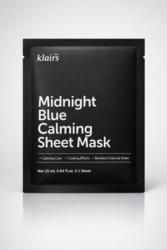 Dear, Klairs – Midnight Blue Calming Sheet Mask, 1 sheet