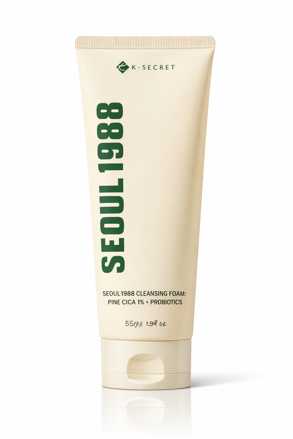 K-SECRET – SEOUL 1988 Cleansing Foam: Pine Cica 1% + Probiotics, 150ml