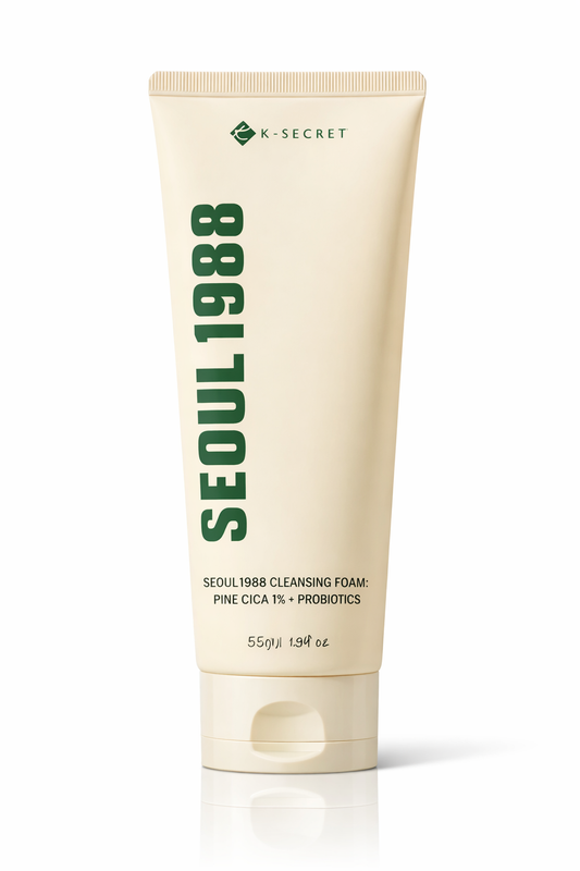 K-SECRET – SEOUL 1988 Cleansing Foam: Pine Cica 1% + Probiotics, 150ml